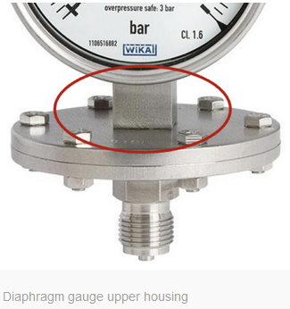 diaphragm gauge upper housing