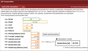 IAI cycle time calculators