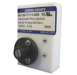  M-100 Series Adjustable Flow Switches from Malema