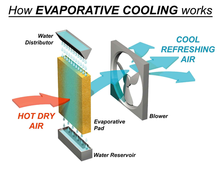 How evaporative cooling works