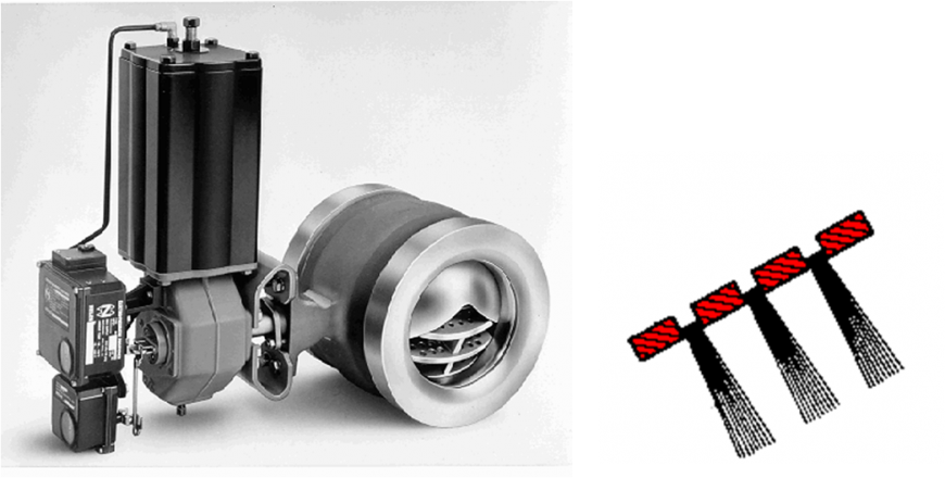 Figure 5. Combining both flow division and pressure drop staging in a segment ball control valve.