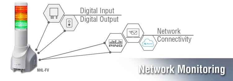 Patlite NHL-FV Network Monitoring Signal Tower with Cloud Compatibility
