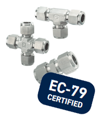 Two Ferrule Tube Fittings - A-LOK Series from Parker Autoclave