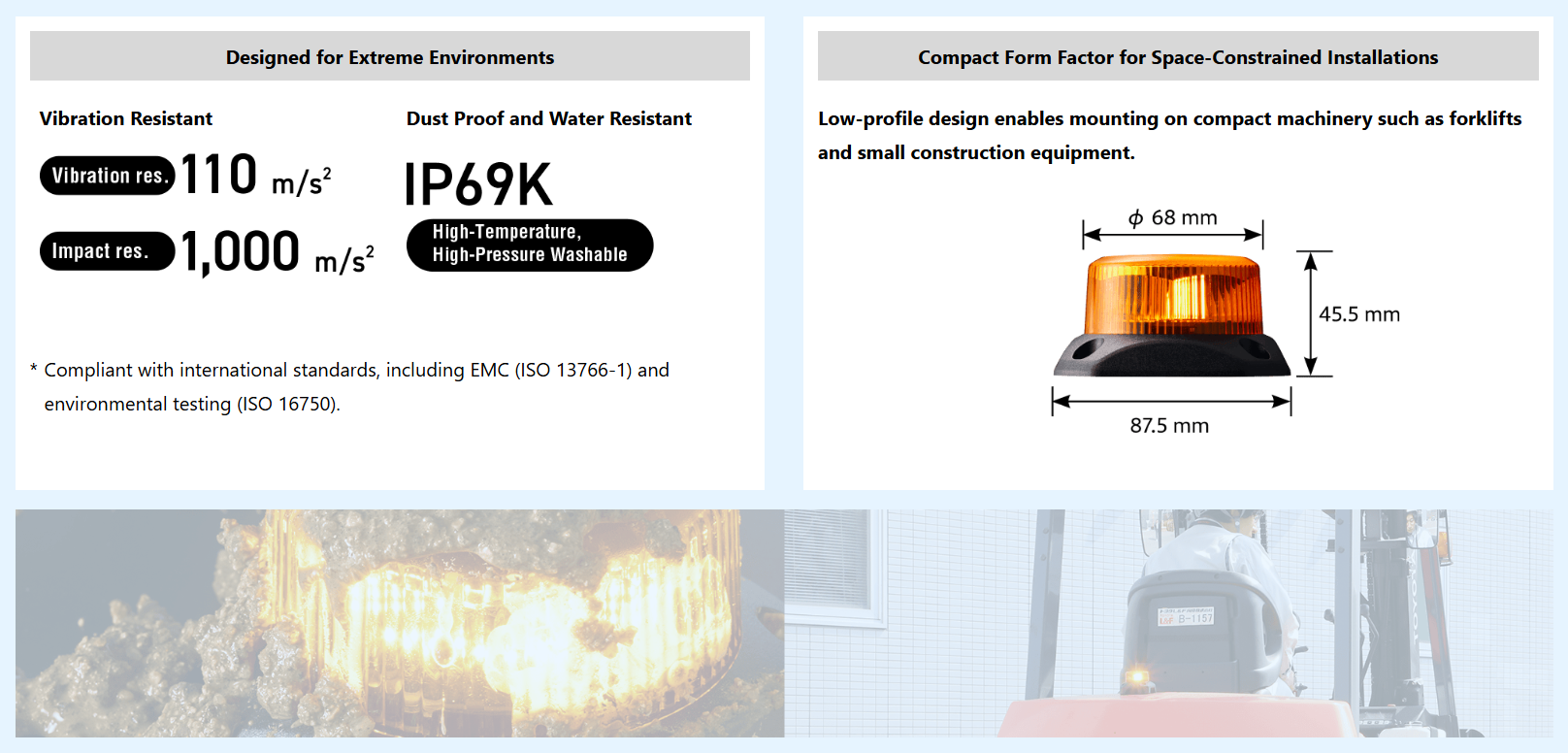 Compact Rotating Beacon Engineered for Demanding Environments