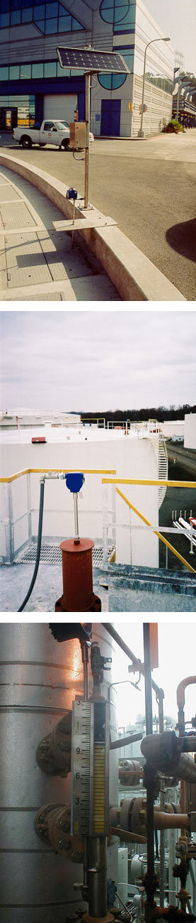 Magnetostrictive - Refinery Bulk Storage Tank, TDR(Guidewave Radar) - Waste Water Treatment Plt - Clarifier Outflow, Refinery Vessel, Externally mounted on Mag-Gauge